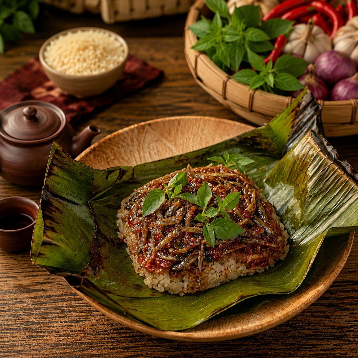 Nasi bakar teri Medan